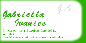 gabriella ivanics business card